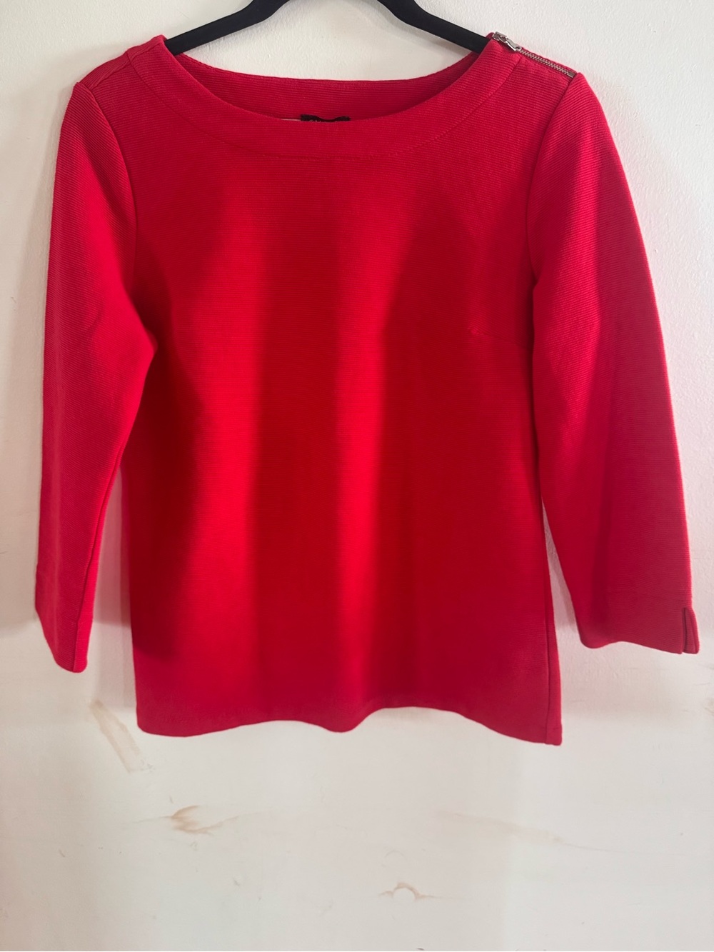 Talbots Women’s XS Red Knit Blouse Chic Holiday Comfort Career Party